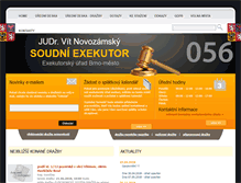 Tablet Screenshot of exekutornovozamsky.cz